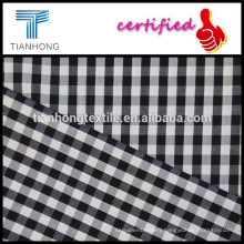 classical black white gingham 100 cotton yarn dyed poplin weave mini check fabric for shirt